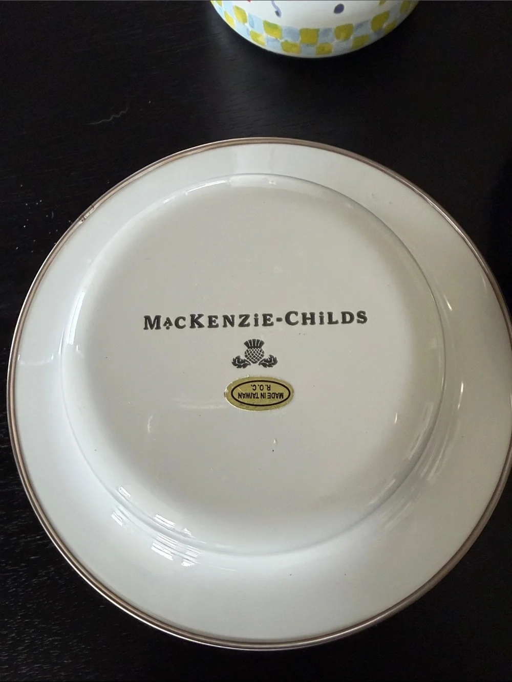 Mackenzie Childs Enamel Polka Dot Dinnerware Set - Green & White